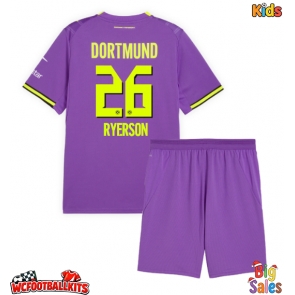 Borussia Dortmund Julian Ryerson #26 Replica Third Stadium Kit for Kids 2026-27 Short Sleeve (+ pants)